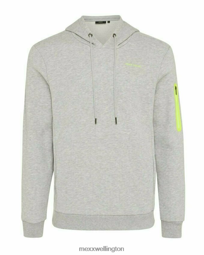 Men Mexx Grey Hooded sweater Melee 2B480T739