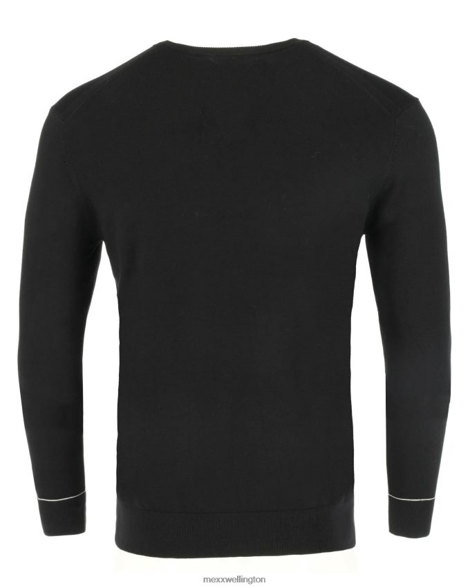 Men Mexx Schwarz V-neck sweater Black 2B480T652
