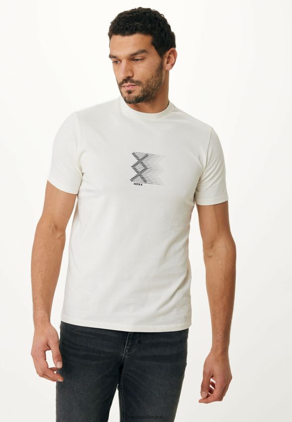 Men Mexx Beige T-shirt Short Sleeve Rubber Print Off White 2B480T488
