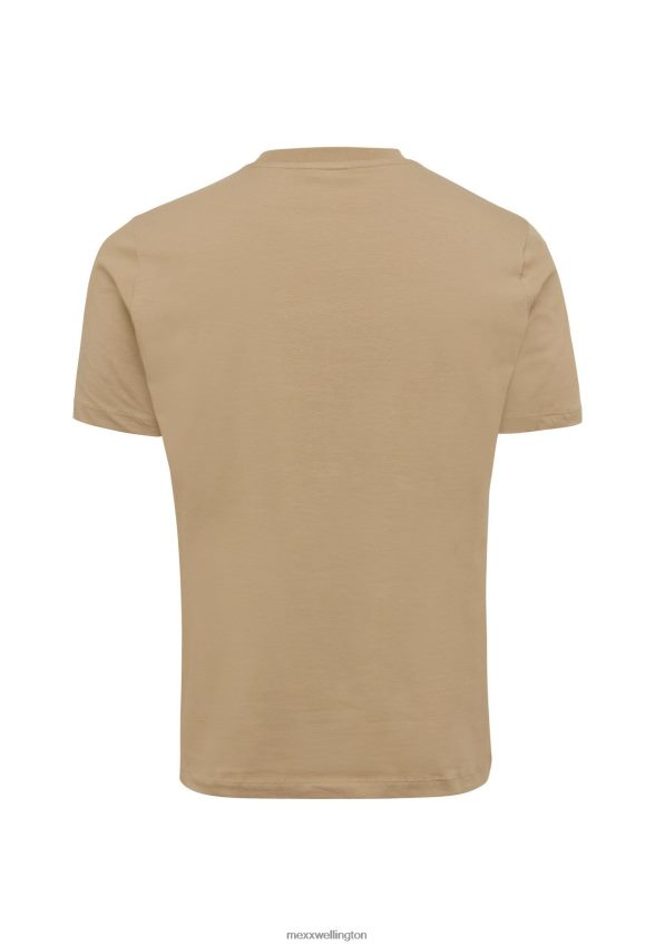 Men Mexx Beige T-shirt Short Sleeve Rubber Print Sand 2B480T486