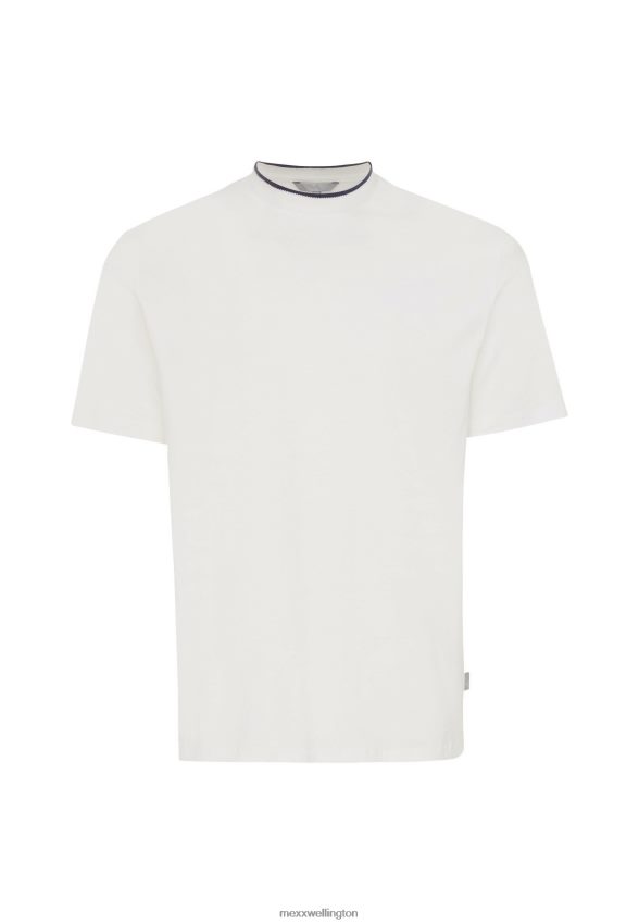 Men Mexx Beige T-shirt Short Sleeve Yarn Dye Off White 2B480T493