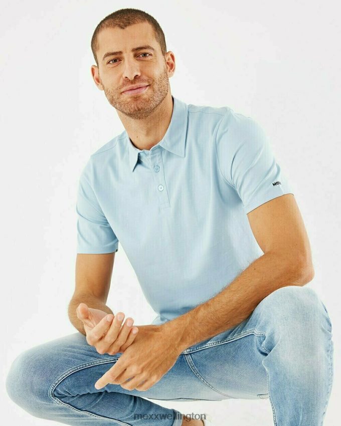 Men Mexx Blue Jersey Polo Light 2B480T564