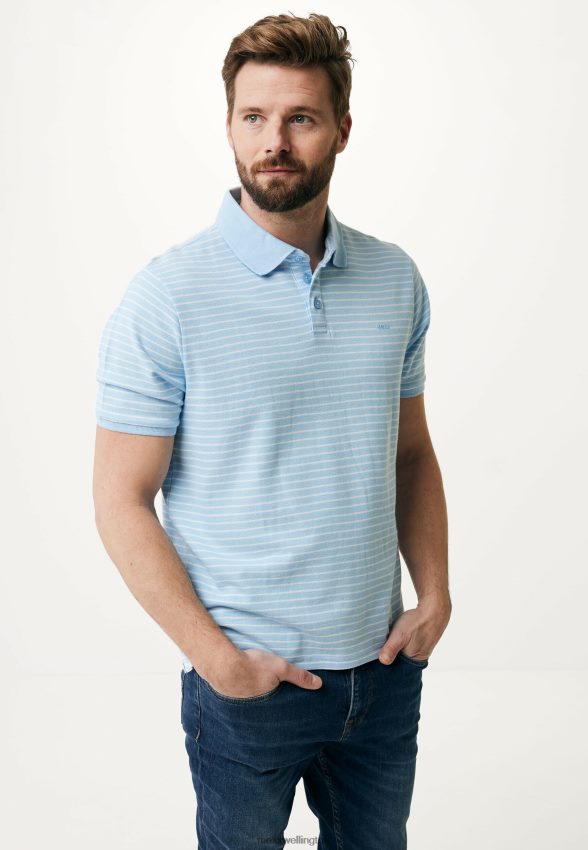 Men Mexx Blue Polo Striped Light 2B480T525