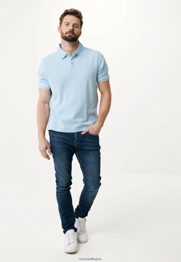 Men Mexx Blue Polo Striped Light 2B480T525