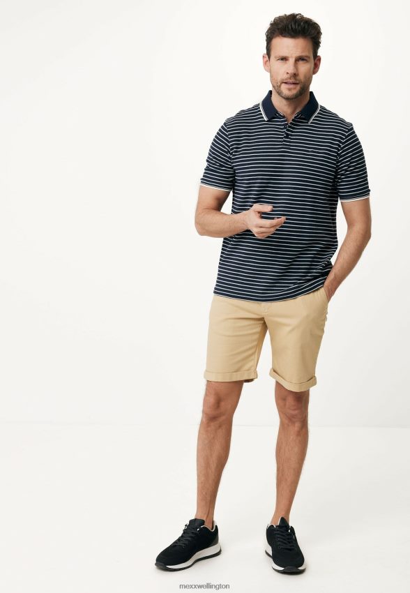 Men Mexx Blue Polo Striped Navy 2B480T529