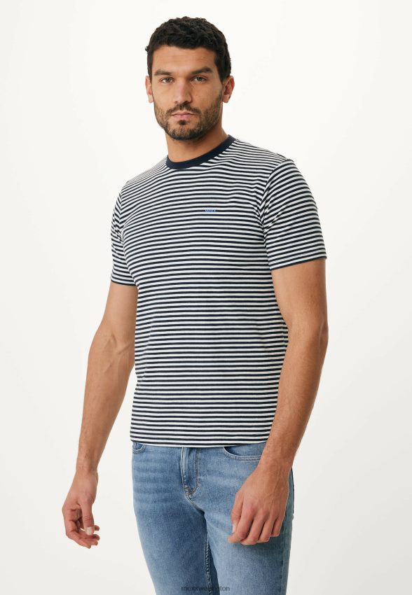 Men Mexx Blue T-shirt Striped Navy 2B480T519