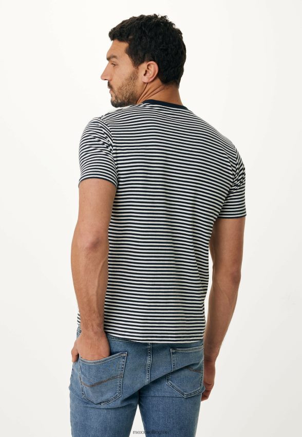 Men Mexx Blue T-shirt Striped Navy 2B480T519