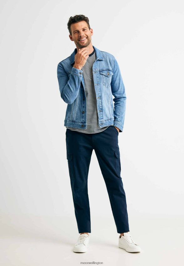 Men Mexx Blue T-shirt Striped Navy 2B480T519