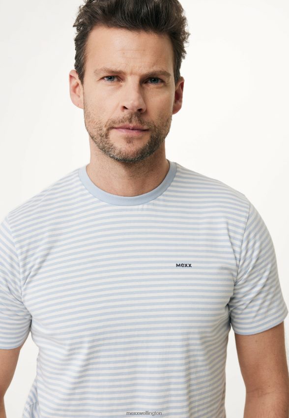 Men Mexx Blue T-shirt striped Light 2B480T513