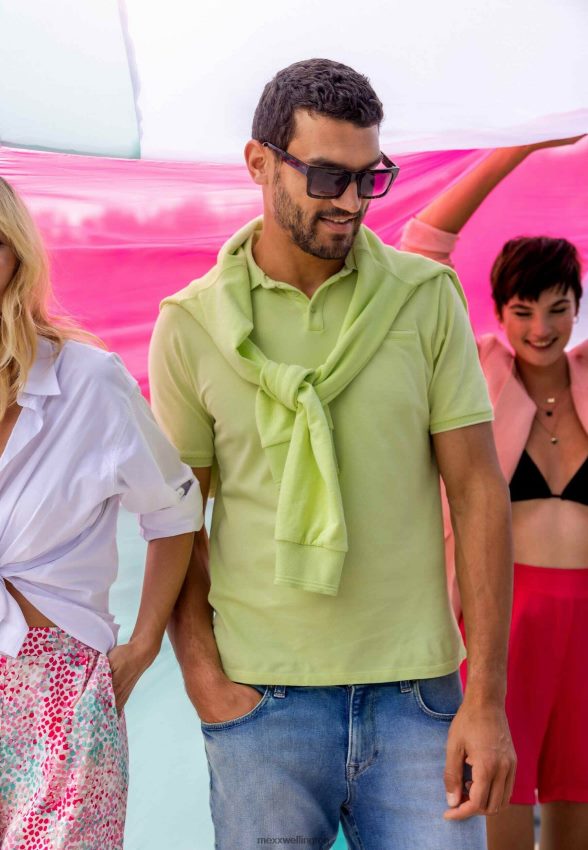 Men Mexx Cotton Short Sleeve Polo Lime 2B480T479