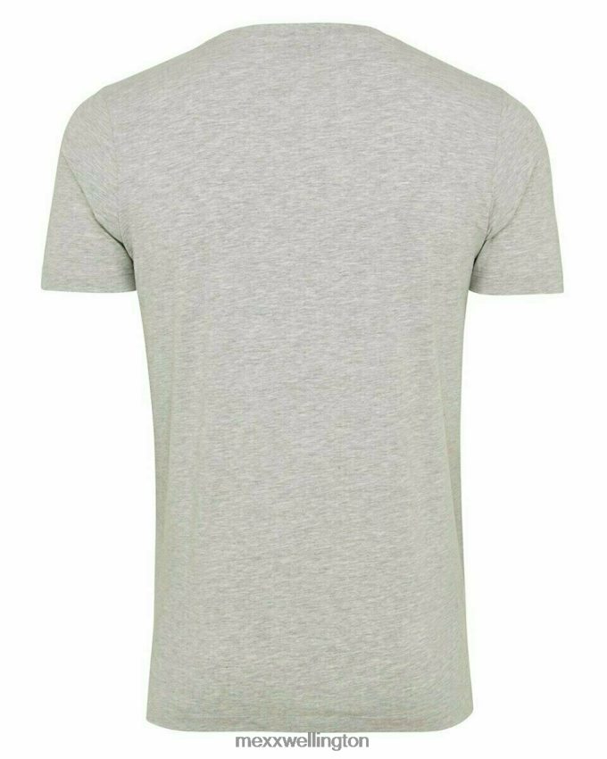 Men Mexx Grey T-Shirt Round-Neck Melange 2B480T648