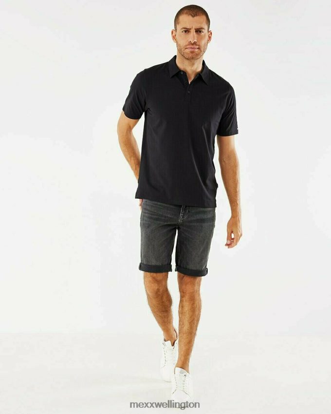 Men Mexx Schwarz Jersey Polo Black 2B480T560