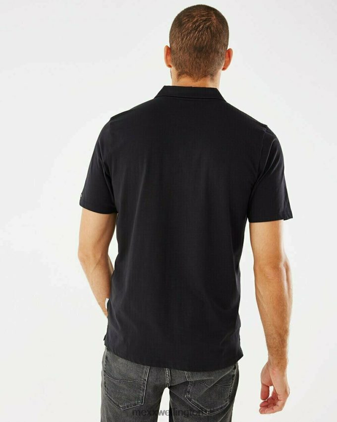 Men Mexx Schwarz Jersey Polo Black 2B480T560