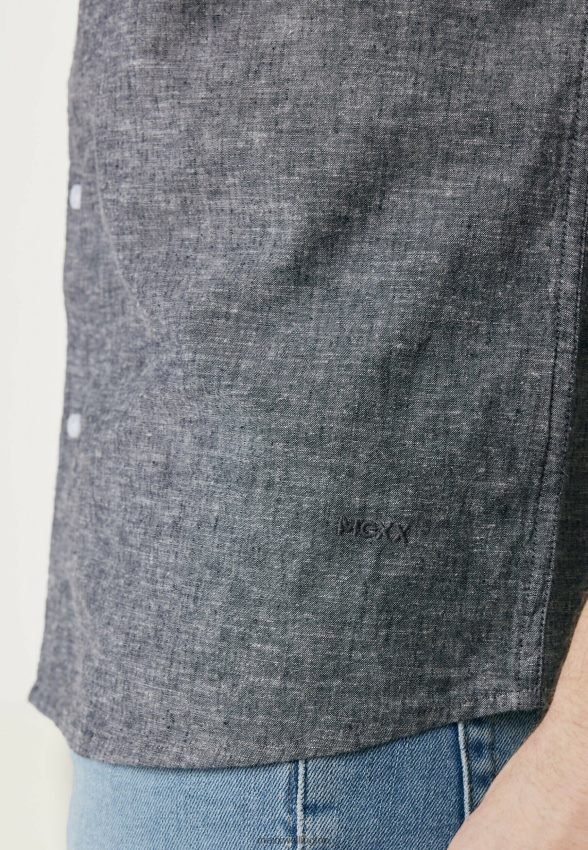 Men Mexx Schwarz Linen T-shirt Short Sleeve Black 2B480T503
