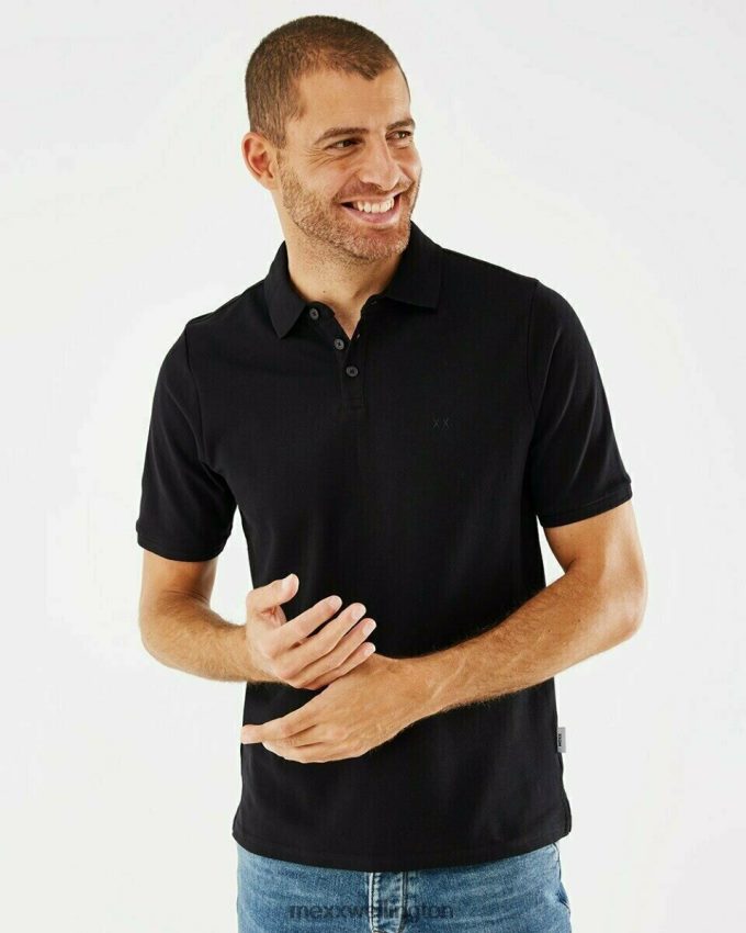 Men Mexx Schwarz Pique Polo Black 2B480T592