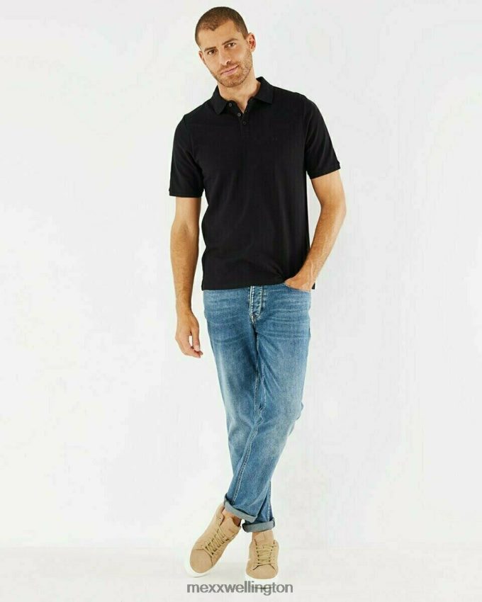 Men Mexx Schwarz Pique Polo Black 2B480T592