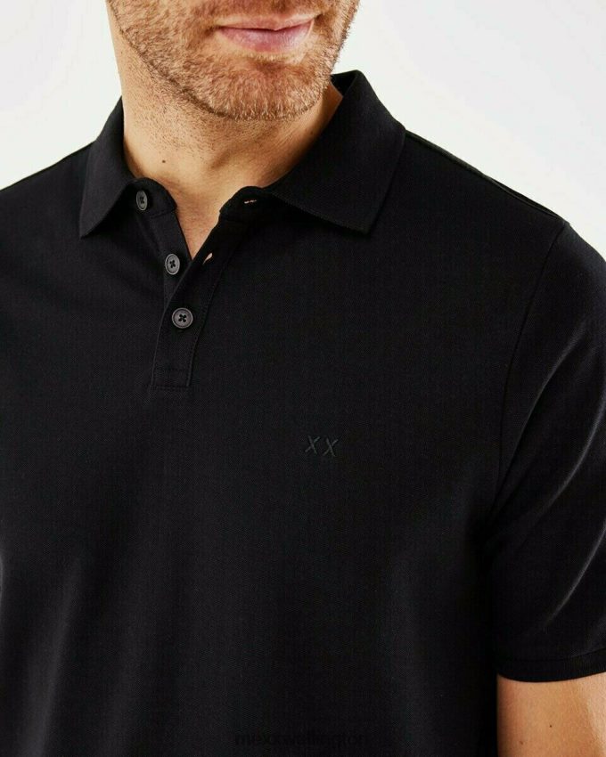 Men Mexx Schwarz Pique Polo Black 2B480T592
