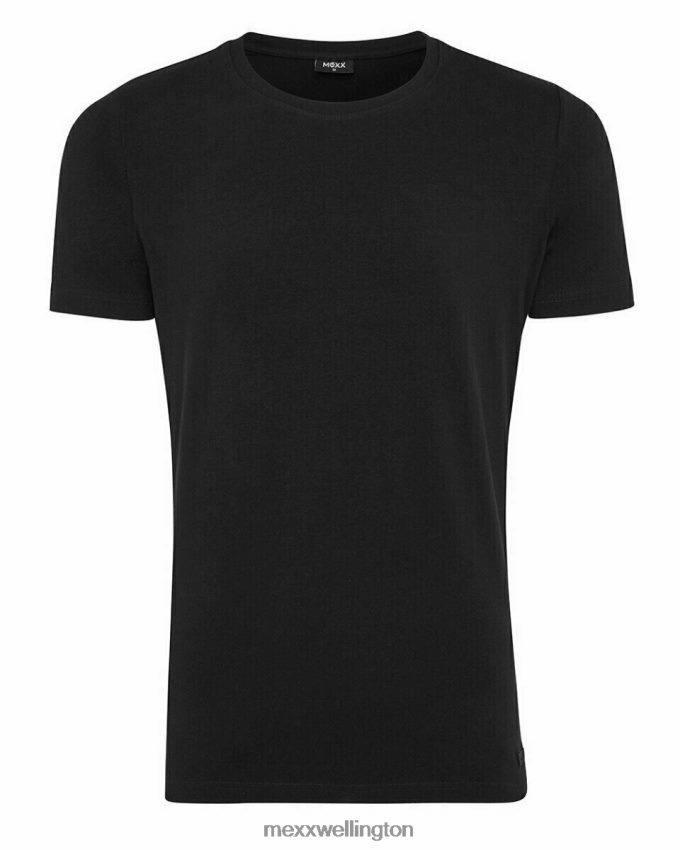 Men Mexx Schwarz T-Shirt Round-Neck Black 2B480T644