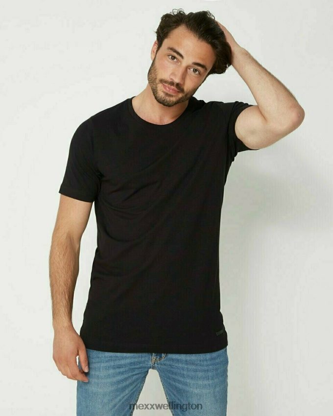 Men Mexx Schwarz T-Shirt Round-Neck Black 2B480T644