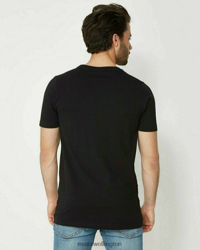 Men Mexx Schwarz T-Shirt Round-Neck Black 2B480T644