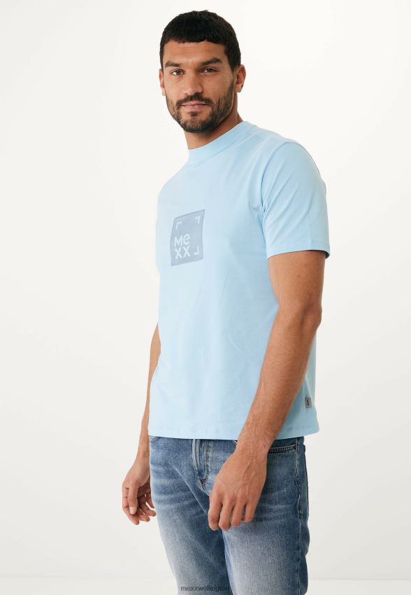 Men Mexx Schwarz T-shirt Short Sleeve Fresh Blue 2B480T495