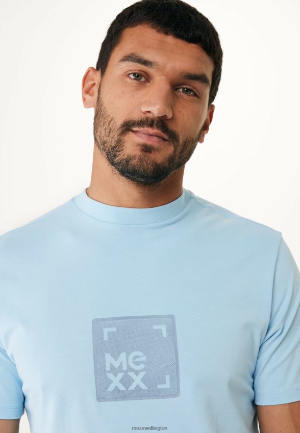 Men Mexx Schwarz T-shirt Short Sleeve Fresh Blue 2B480T495