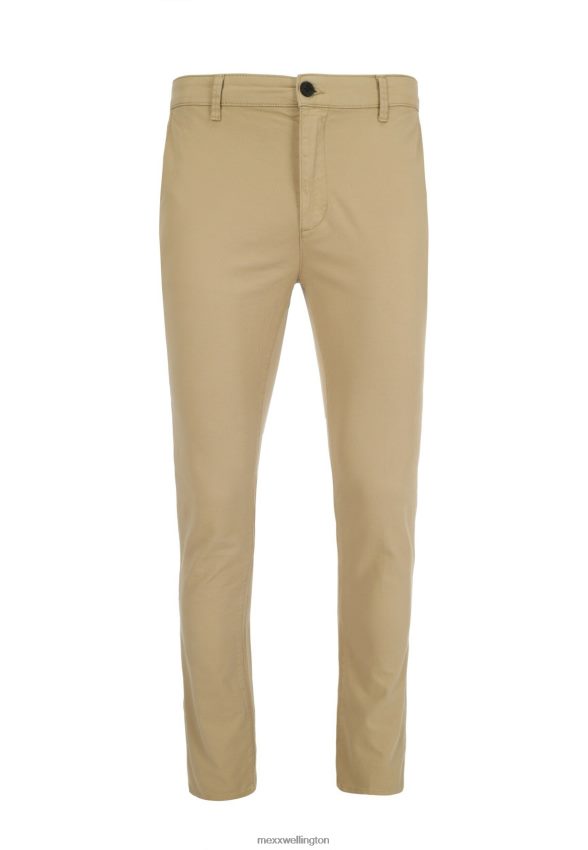 Men Mexx Beige Mid Waist Garment Dye Chino Sand 2B480T492