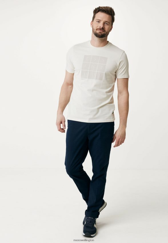 Men Mexx Blue Mid Waist Garment Dye Chino Navy 2B480T516