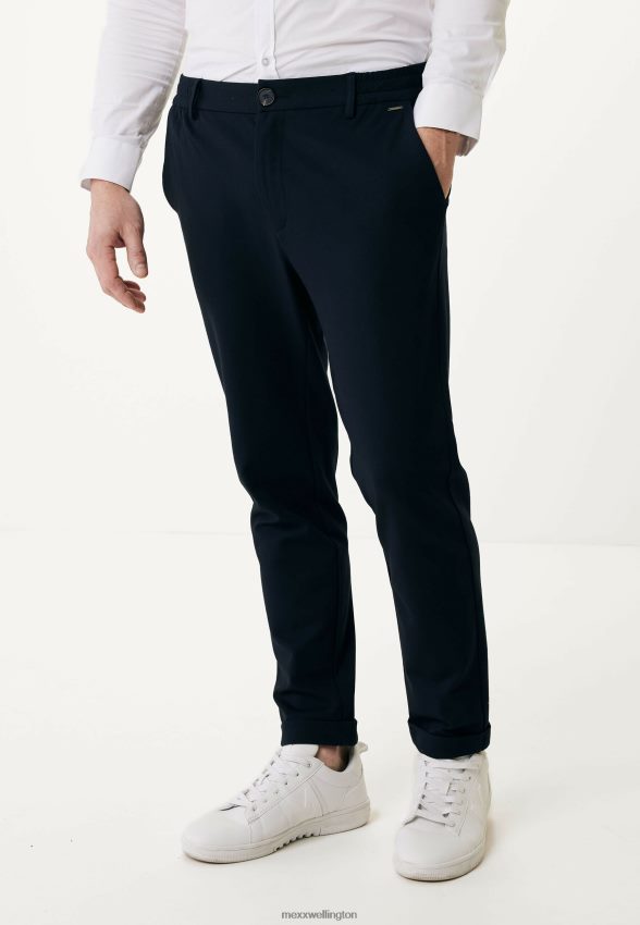 Men Mexx Blue Stretch Fabric Pants Navy 2B480T466