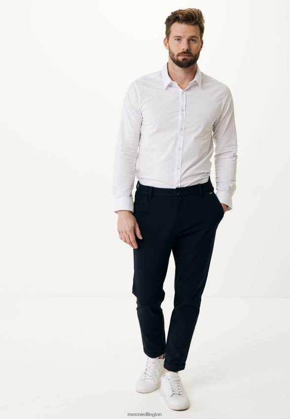 Men Mexx Blue Stretch Fabric Pants Navy 2B480T466