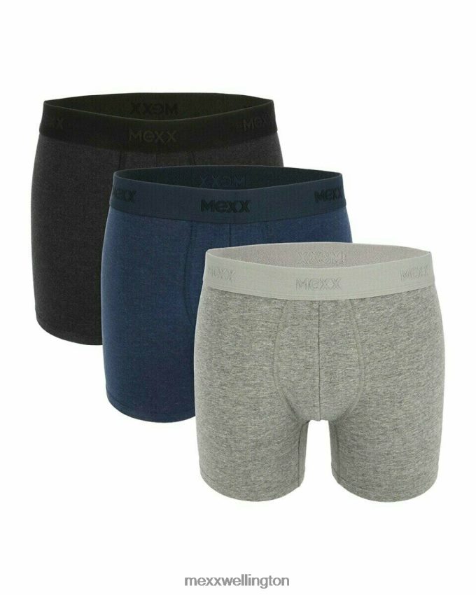 Men Mexx Multicolor Boxershorts 3-pack Black Melee/Navy Melee/Mid grey Melee 2B480T651