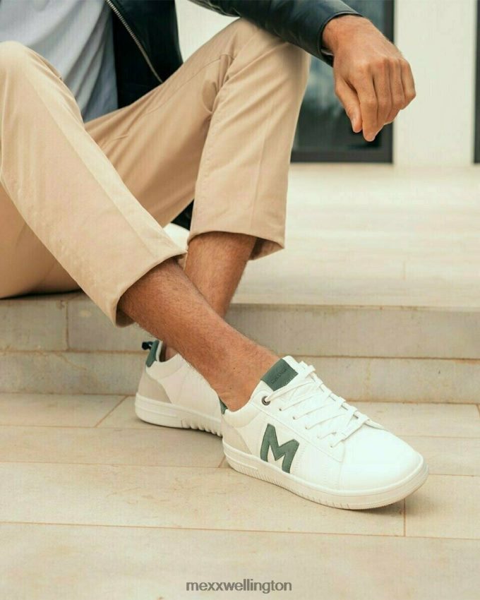 Men Mexx White Sneaker Joah/Green 2B480T702