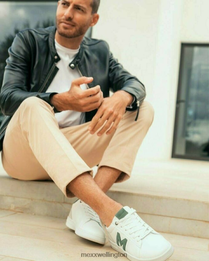 Men Mexx White Sneaker Joah/Green 2B480T702