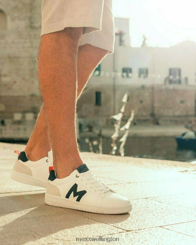 Men Mexx White Sneaker Joah/Navy 2B480T701