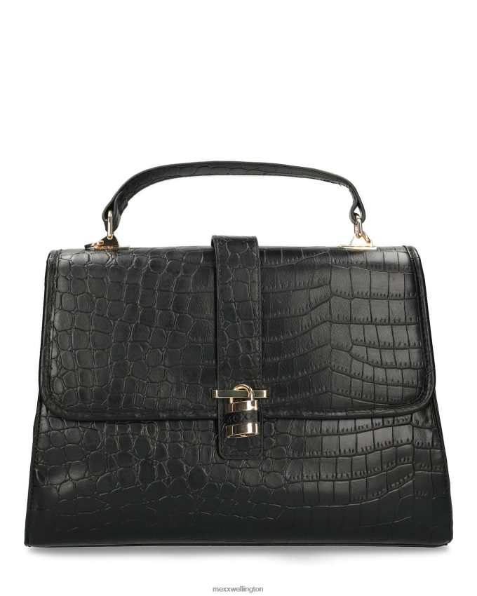 Women Mexx Black Croco laptop bag 2B480T427