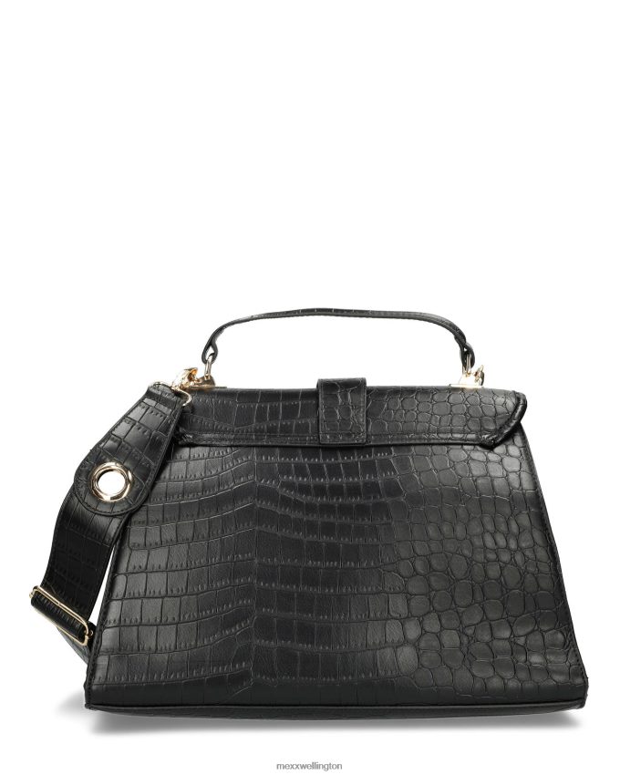 Women Mexx Black Croco laptop bag 2B480T427