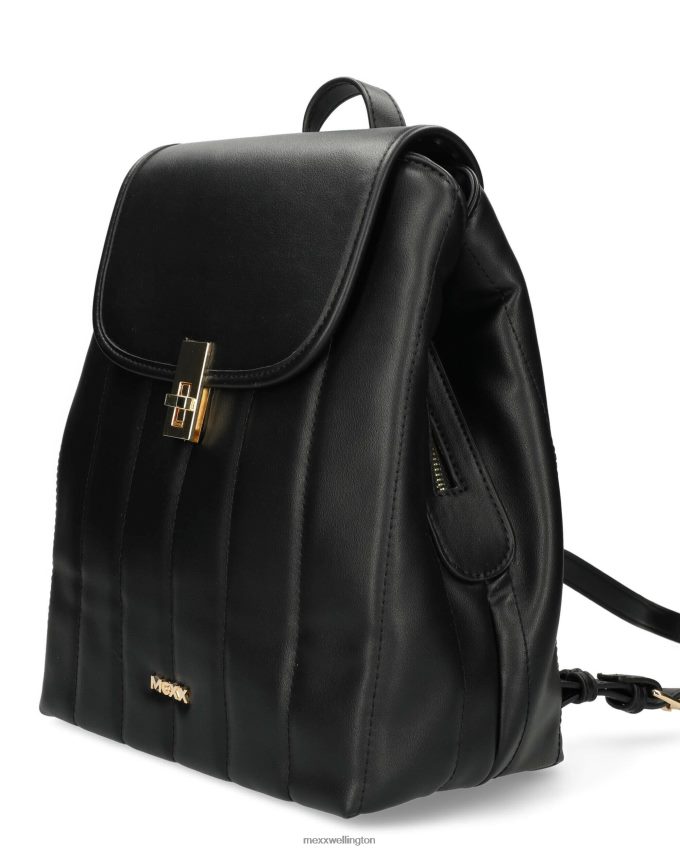 Women Mexx Black Vertical quilted backpack 2B480T430