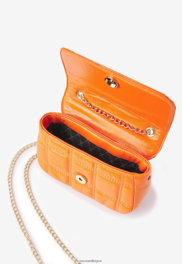 Women Mexx Orange Quilted Crossbody Bag Neon 2B480T416