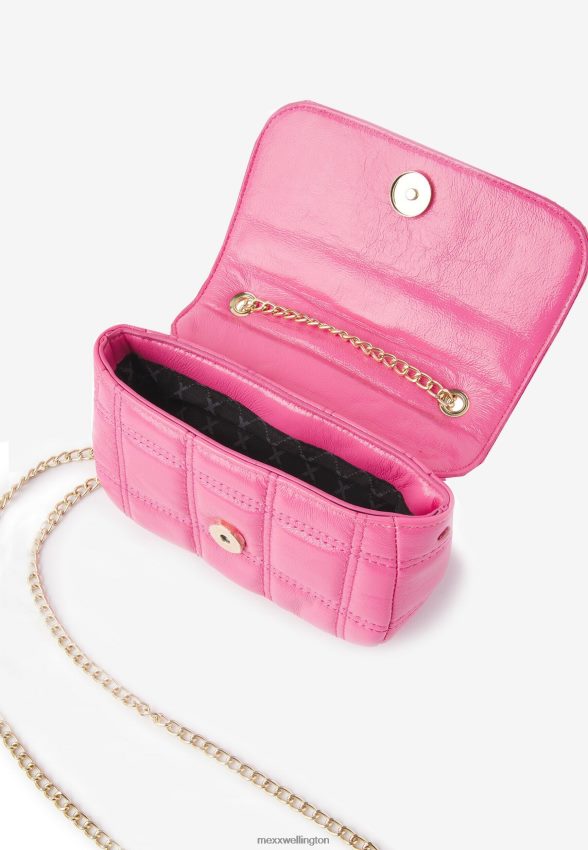 Women Mexx Pink Quilted Crossbody Bag Neon 2B480T414