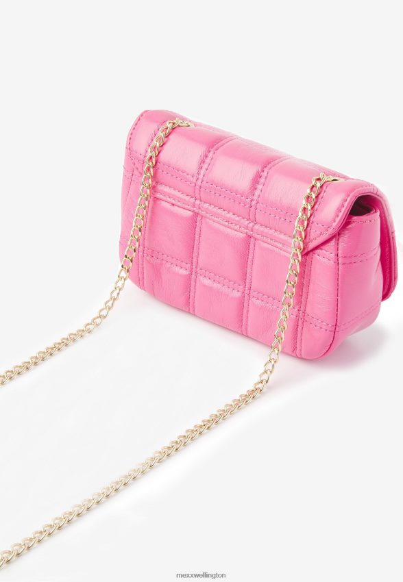 Women Mexx Pink Quilted Crossbody Bag Neon 2B480T414