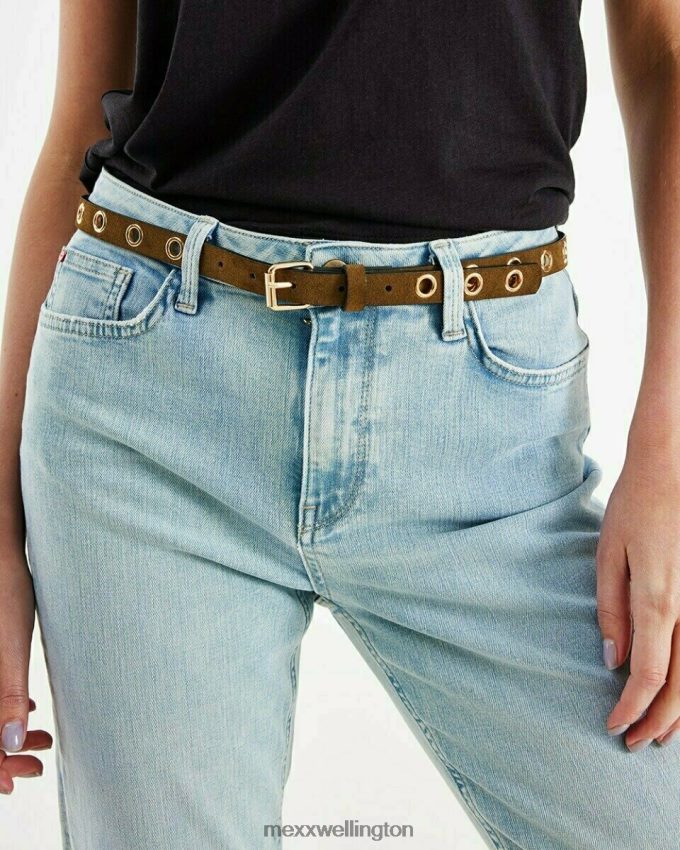 Women Mexx Brown Basis belt eyelets brown 2B480T442