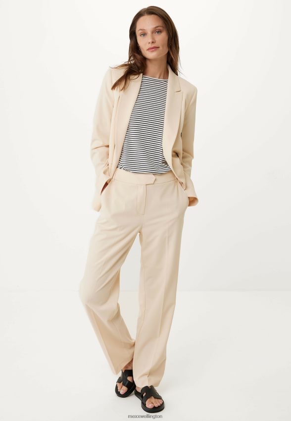 Women Mexx Beige Double Breasted Blazer Light Sand 2B480T5