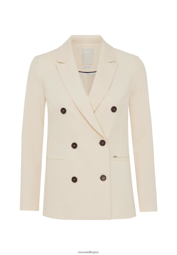 Women Mexx Beige Double Breasted Blazer Light Sand 2B480T5