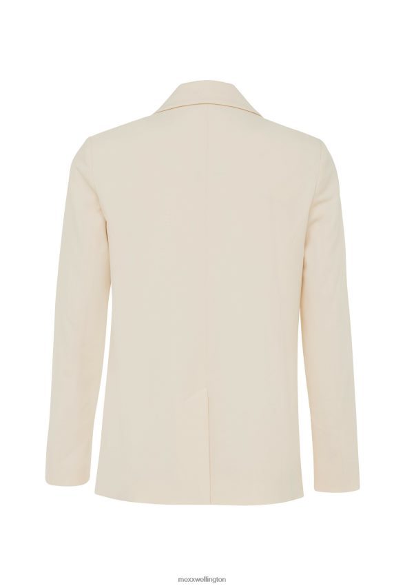 Women Mexx Beige Double Breasted Blazer Light Sand 2B480T5