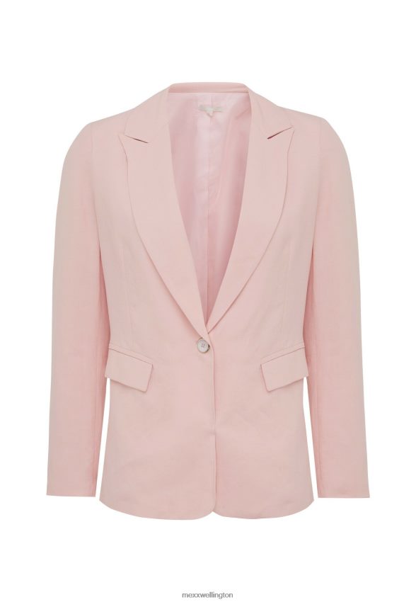 Women Mexx Pink Linen Single Breasted Blazer 2B480T48