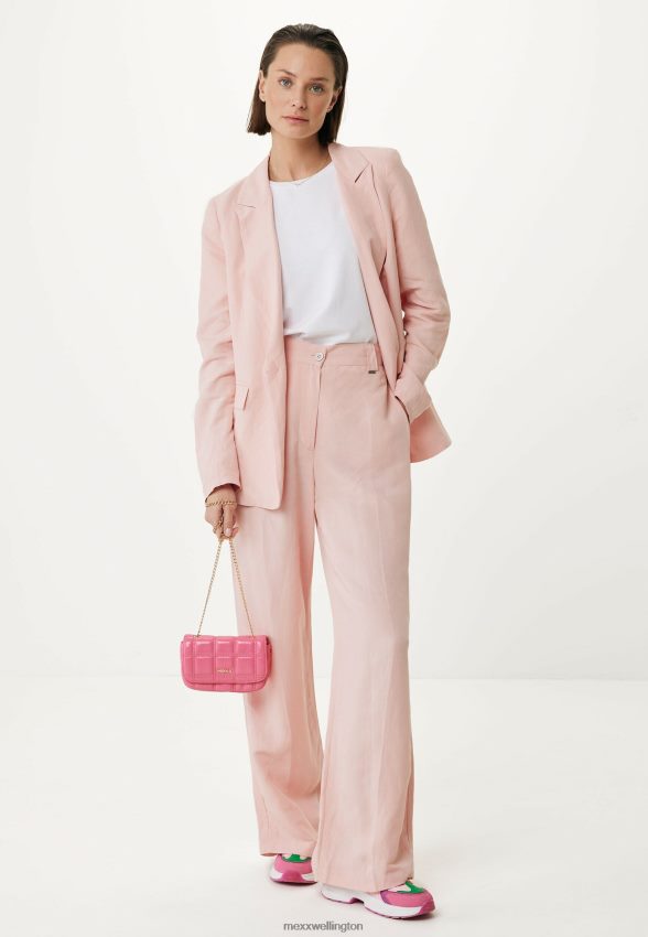 Women Mexx Pink Linen Single Breasted Blazer 2B480T48