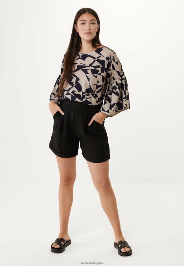 Women Mexx Beige Short Sleeve Blouse 2B480T55