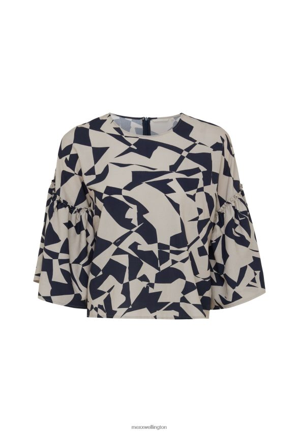 Women Mexx Beige Short Sleeve Blouse 2B480T55