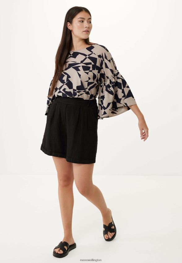 Women Mexx Beige Short Sleeve Blouse 2B480T55