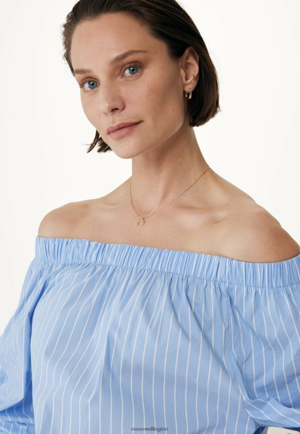 Women Mexx Blue Off Shoulder Blouse 2B480T96